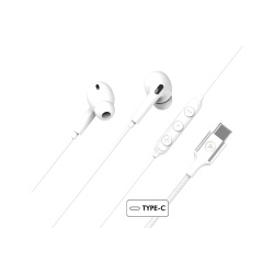 Oreillette et Kit mains-libres Force Play Kit piéton Intra USB-C Blanc