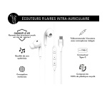 Oreillette et Kit mains-libres Force Play Kit piéton Intra USB-C Blanc