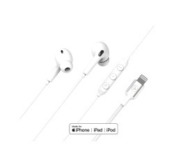Oreillette et Kit mains-libres Force Play Force Play Kit piéton Intra Lightning Blanc