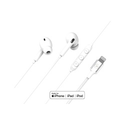 Oreillette et Kit mains-libres Force Play Force Play Kit piéton Intra Lightning Blanc