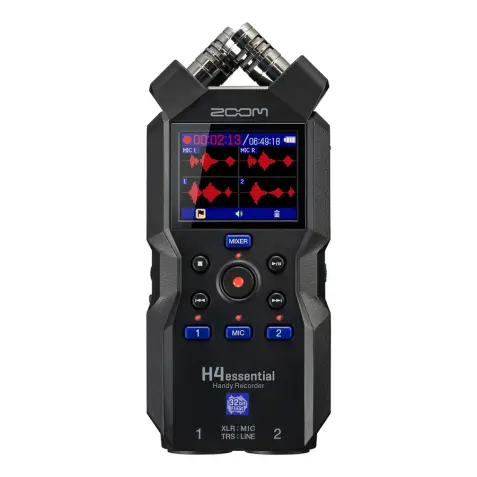 Dictaphone Zoom H4essential - Enregistreur 4 pistes 32 bits a virgule flottante - couple microphone X/Y - noir