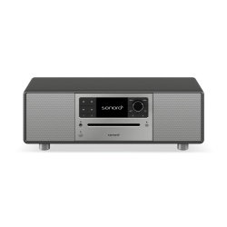 Chaine HiFi Sonoro Systeme 2.1 tout-en-un avec caisson de basses integre de 4 pouces. CD, radio FM, DAB+, radio Internet, podcasts. Acces a Spotify, Deezer. Bluetooth bidirectionnel et entree numerique optique. Boîtier en bois recouvert d´une laque mate.