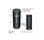 Enceinte sans fil Ultimate Ears MEGABOOM 4, enceinte Bluetooth portable etanche avec un son puissant a 360 degres - Noir