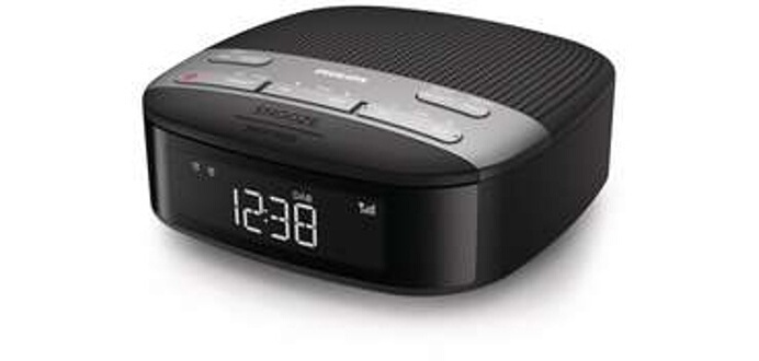 Radio-réveil Philips TAR3505 double alarme Noir