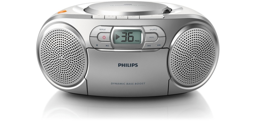 Radio Philips K7 CD tuner FM AZ-127 Gris