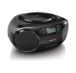 Radio Philips AZB500B DAB Lecteur de CD  avec amplification dynamique des basses Noir
