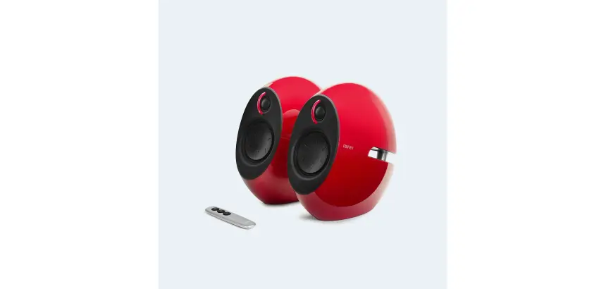 Enceinte connectée Hifi Edifier E25HD Luna Eclipse Rouge vendues par paire