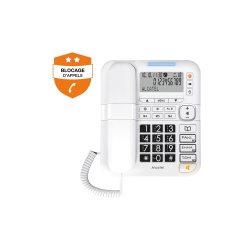 Téléphone filaire Alcatel TMAX 70 Filaire confort Senior avec fonction blocage appel publicitaire
