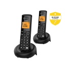 Téléphone sans fil Alcatel Pack Duo E260 Noir avec Repondeur et Fonction Blocage Appels Publicitaires