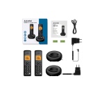 Téléphone sans fil Alcatel Pack Duo E260 Noir avec Repondeur et Fonction Blocage Appels Publicitaires