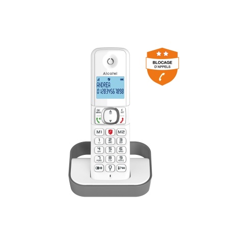 Téléphone sans fil Alcatel F860 SOLO BLANC GRIS