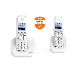 Téléphone sans fil Alcatel DECT XL785 Duo, Grand Ecran et grandes touches