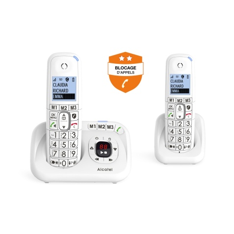 Téléphone sans fil Alcatel DECT ALCATEL XL785 Duo avec Répondeur, Grand Ecran et grandes touches