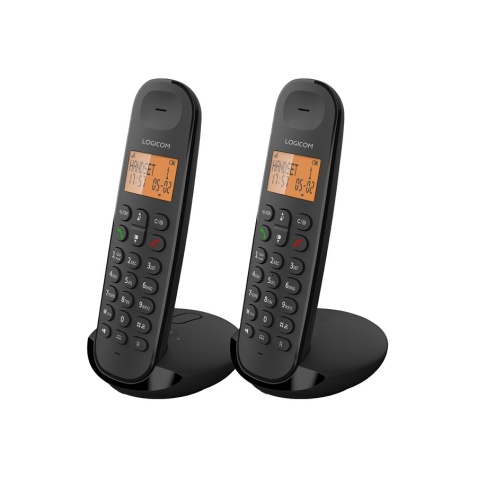 Téléphone répondeur sans fil Logicom ILOA 255T DUO Black