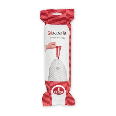 Accessoires de ménage Brabantia SAC POUBELLE PERFECTFIT, CODE J, 20-25L - 20 SACS PAR ROULEAUX - WHITE