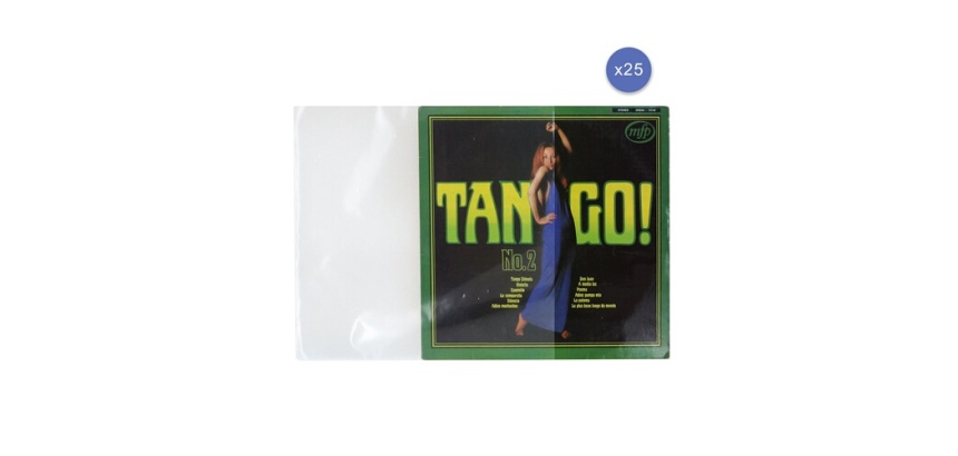 Accessoire platine vinyle Enova Hifi Lot de 25 pochettes haute qualite pour disques vinyle 33 tours PEV 25 HC 33T