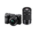 Appareil photo hybride Sony Pack A6400 + FE 16-50 mm + FE 55-210 mm + chargeur externe + 2ème batterie