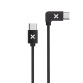Câble téléphone portable Wefix Cable coude USB-C vers USB-C 1M Noir