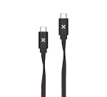 Câble téléphone portable Wefix Cable Plat USB-C vers USB-C 1M Noir