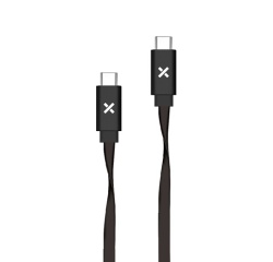 Câble téléphone portable Wefix Cable Plat USB-C vers USB-C 1M Noir