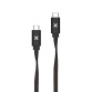 Câble téléphone portable Wefix Cable Plat USB-C vers USB-C 1M Noir