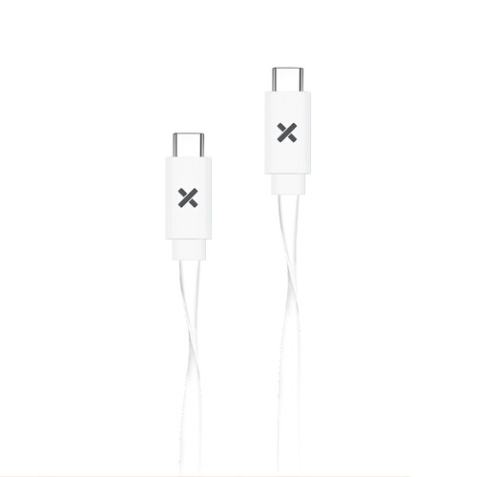 Câble téléphone portable Wefix Cable Plat USB-C vers USB-C 1M Blanc