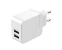 Chargeur pour téléphone mobile Wefix Chargeur secteur double USB-A 2.4A Blanc