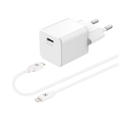 Chargeur pour téléphone mobile Wefix Chargeur secteur 20W + Cable Lightning 1m Blanc
