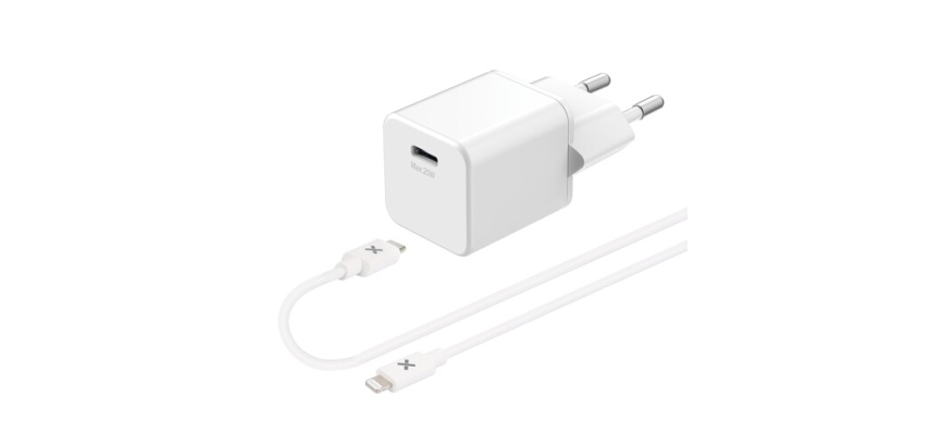 Chargeur pour téléphone mobile Wefix Chargeur secteur 20W + Cable Lightning 1m Blanc