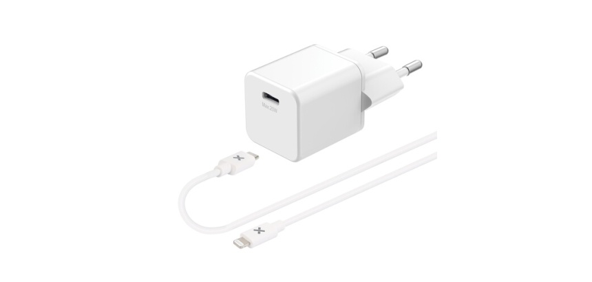 Chargeur pour téléphone mobile Wefix Chargeur secteur 20W + Cable Lightning 1m Blanc