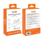 Chargeur pour téléphone mobile Wefix Chargeur secteur 20W + Cable Lightning 1m Blanc