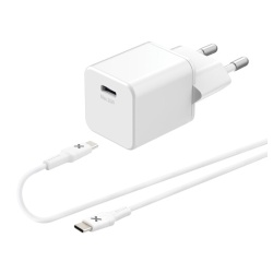 Chargeur pour téléphone mobile Wefix Chargeur secteur 20W + Cable USB-C 1m blanc
