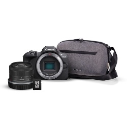 Appareil photo hybride Canon EOS R100 + RF-S 18-45mm f/4.5-6.3 IS STM + Sac photo + carte SD 64 go