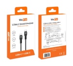 Câble téléphone portable Wefix Cable USB-C vers USB-C 60W 2m Noir