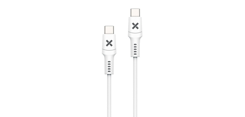 Câble téléphone portable Wefix Cable USB-C vers USB-C 60W 1m Blanc