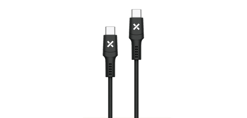 Câble téléphone portable Wefix Cable USB-C vers USB-C 60W 1m Noir