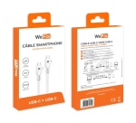 Câble téléphone portable Wefix Cable USB-C vers USB-C 60W 2m Blanc