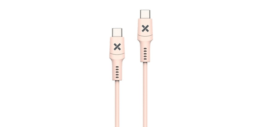 Câble téléphone portable Wefix Cable USB-C vers USB-C 60W 1m Rose