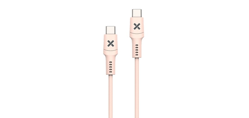 Câble téléphone portable Wefix Cable USB-C vers USB-C 60W 1m Rose