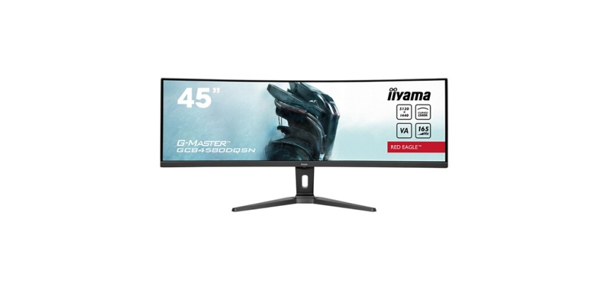 Ecran PC Iiyama GCB4580DQSN-B1 Gaming 45'', dalle VA incurve, 5120x1440 a165Hz,0.4ms, FreeSync,DisplayPort,HDMI,USB-C,USB HUB, commutateur KVM, Docking USB-C integree