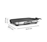 Plancha Tefal PLANCHA INOX ELECTRIQUE, 6 PERSONNES, REVETEMENT ANTIADHESIF CB630D10