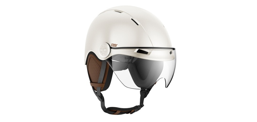 Casque vélo Casr Life Crème avec visière - M