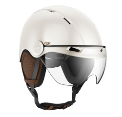 Casque vélo Casr Life Crème avec visière - L