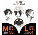 Casque vélo Casr Life Crème avec visière - L