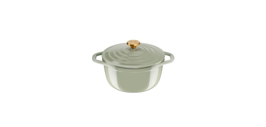 Cocotte Tefal Tefal Cocotte ronde 24 cm AIR SOFT LIGHT Green Lichen en fonte d''aluminium induction E2664625