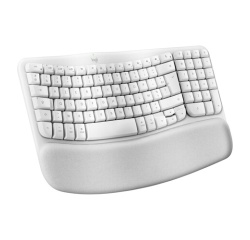 Clavier Logitech Wave Keys for Mac, clavier ergonomique sans fil avec repose-poignets rembourre, Bluetooth, Easy-Switch