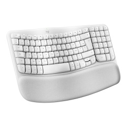 Clavier Logitech Wave Keys for Mac, clavier ergonomique sans fil avec repose-poignets rembourre, Bluetooth, Easy-Switch