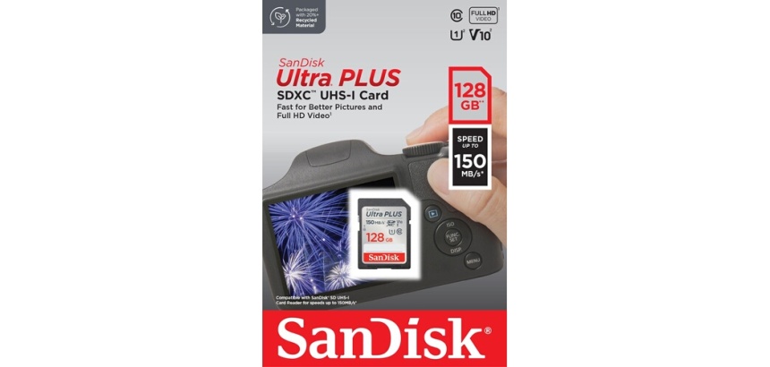 Carte mémoire SD Sandisk Carte SD Ultra+ SDXC 128 Go