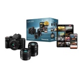 Appareil photo hybride Panasonic Pack G100D + Objectif standard 12-32mm + téléobjectif 45-150mm + focale fixe 25mm F1.7 + formation Jiminy