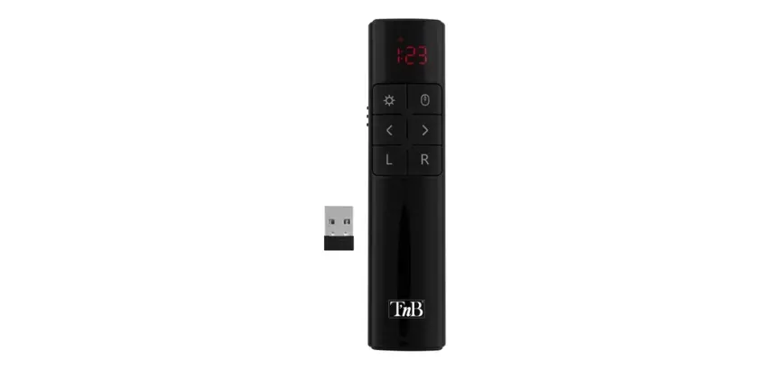 Autres accessoires informatiques Tnb Airmouse2 Laser de presentation et souris gyroscopique - noir
